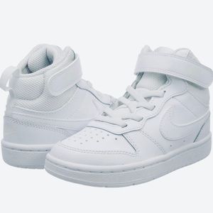 Nike Court Borough for Kids Hightop WHITE Size 5Y